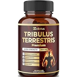 Tribulus Terrestris, 9050mg Per Capsule, 5 Months Supply with Ashwagndha, Panax Ginseng, Saw Palmetto, Maca, Shilajit. Energy, Stamina & Performance Supplement for Men & Women