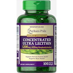 Puritan's Pride Concentrated Ultra Lecithin 1200 mg-100 Rapid Release Softgels