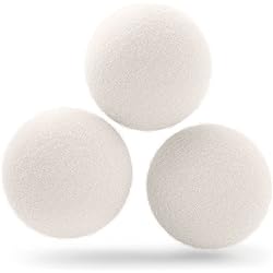 Cosy House Collection Wool Dryer Balls - Natural Fabric Softener Reusable & Eco-Conscious - Reduce Wrinkles, Lint & Drying Times - Makes Laundry Snuggle Soft 3 Pack Set