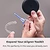 PUL Clear Aligner Removal Tool Compatible with Invisalign Removable Braces & Trays, Retainers, Dentures and Aligners - Hygienic Oral Care Accessory, Personal Orthodontic Supplies - Blue Pack of 1