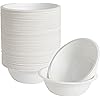 ECOLipak 150 Pack 12 oz Paper Bowls, Disposable Compostable Bowls Heavy-Duty, Biodegradable Soup Bowls Made of Natural Bagasse, Eco-Friendly Sugarcane Bowls for Salad, Dessert, Milk, Cereals
