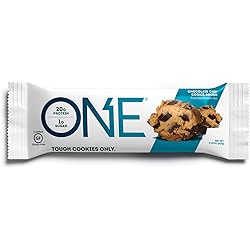 ONE 1 Protein Bars with 20 g Protein and only 1 g Sugar- Snacking for High Protein Diets, Chocolate Chip Cookie Dough, Gluten-Free, 2.12 Oz