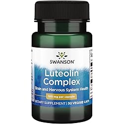 Swanson Luteolin Complex wRutin - Brain Support Supplement Promoting Memory, Mood & Cognitive Health - Natural Formula to Help Maintain Nervous System - 30 Veggie Capsules