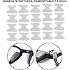 Glasses Nose Pad, 20 Pairs 1.8mm Soft Silicone Anti-Slip Nose Pads Wear Resistance, High Temperature Resistance Smoothly Surface and Clear Holes Easy to Install Glasses Sunglasses Accessories White