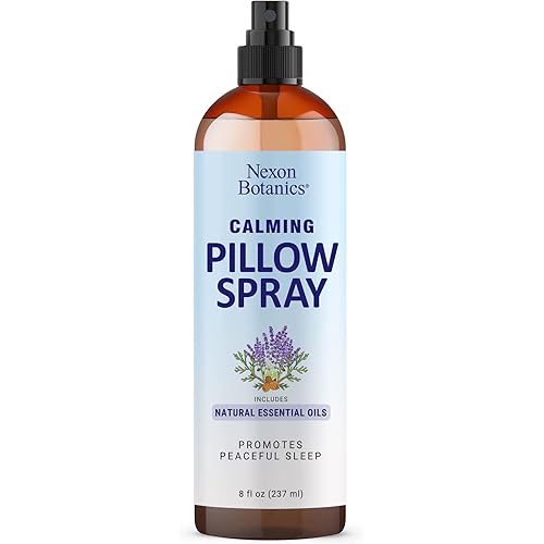 Calming Pillow Spray 8 floz - Pure, Natural Essential Oils Cedarwood, Lavender Pillow Spray for Sleeping - Linen Sprays and Room Mist - Sleep Spray for Pillows, Bedding, Bed, Sheets Nexon Botanics