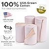 GT 6" Soft Woven Cotton Bandage with Single Hook & Loop Closure - Beige, 4 Pack