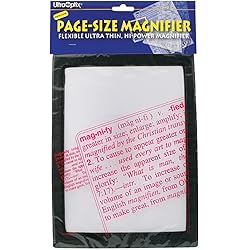 Complete Medical Magnifier Full Page Reading Fresnel with Border, 0.1 Pound