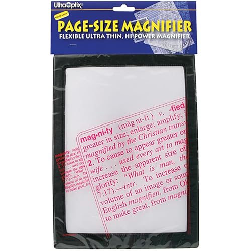 Complete Medical Magnifier Full Page Reading Fresnel with Border, 0.1 Pound