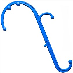 LiBa Back and Neck Massager - Blue - for Trigger Point Fibromyalgia Pain Relief and Self Massage Hook Cane Therapy