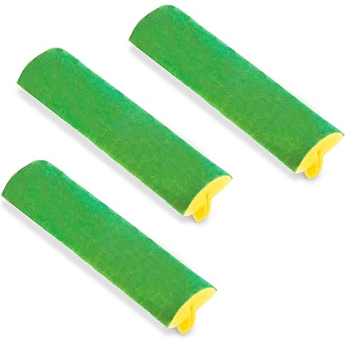 Libman Nitty Gritty Roller Mop Refills, Green, Yellow, 3 Pack