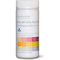 Keto-pH Urine Test Strips - Test Ketones and pH All in one Test Strip! 100 Strips for Keto, Alkalinity - Acidity Levels