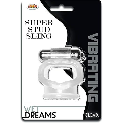 Hott Products Unlimited 53686: Wet Dreams Vibrating Super Stud Sling Clear