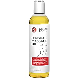 Sensual Massage Oil: Best for Couples Erotic & Body Massage Therapy - Vegan Friendly Relaxing Aphrodisiac & Aromatherapy wLavender and Bergamot Essential Oils - USA Made