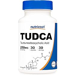 Nutricost Tudca 250mg, 30 Capsules Tauroursodeoxycholic Acid - Gluten Free, Non-GMO