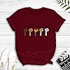 Women's Letter Print Top Blouse T-Shirt 530 Casual Loose Round Neck Short Sleeve Cleavage Spaghetti Strap Hide Work Kinky Grill Sheer Compression Tunics Criss Cross Kids Baby