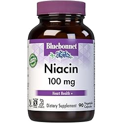 BlueBonnet Niacin 100 mg Vegetable Capsules, 90 Count '743715004597