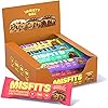 Misfits Vegan Protein Bar, Variety Case, Plant Based Chocolate Protein Bar, High Protein, Low Sugar, Low Carb, Gluten Free, Dairy Free, Non GMO, 12 Pack