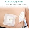 Peritoneal Dialysis PD Catheter Drain Split Bordered Gauze Island Dressing Pad for Stomach Feeding Peg J Tube| Individually Packed| Wound Bandage with Adhesive Border 4" x 4" Pack of 20