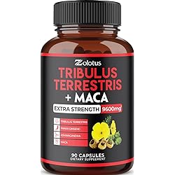 Premium Tribulus Terrestris Maca, 9600mg Per Capsule, 3 Months Supply, Highest Potency with Ashwagndha, Panax Ginseng, Boost Energy, Mood, Stamina & Performance, for Men & Women