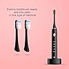 BTFO 2 Pcs Electric Toothbrush Heads for BTFO 1741-01 Black