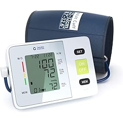 Clinical Blood Pressure Cuff Arm | Adjustable BP Monitor Upper Arm | Home Arm Cuff Blood Pressure Monitor | Large Display, Portable Case, Irregular Heartbeat Detector | BP Cuff Automatic Upper Arm