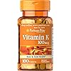 Vitamin K 100 mcg Supports Bone and Joint Health, 100 Count by Puritan's Pride