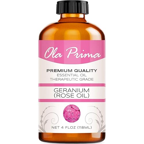 Ola Prima Oils 4oz - Rose Geranium Essential Oil - 4 Fluid Ounces