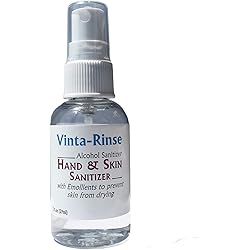 Vinta Rinse Hand Sanitizer, 2 Oz Spray Bottle