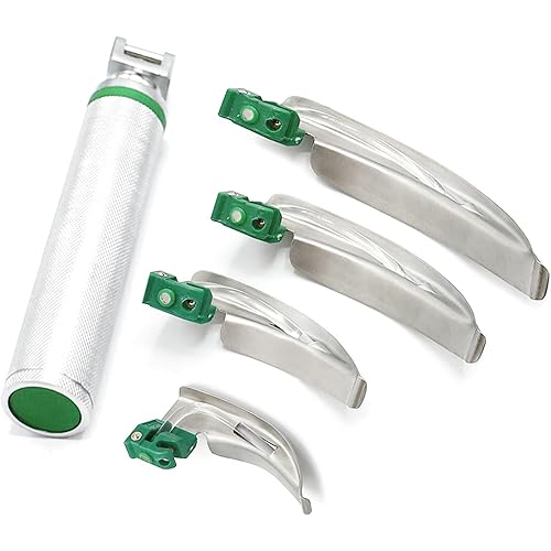 AAProTools Airway Intubation Kit 4 Curved Blades 1 Handle Conventional Style 1st Responder kit