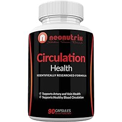Blood Circulation Health Supplement for Vein Health & Artery Health - L-Arginine, Ginger Root, Hawthorn & Diosmin Cardiovascular Supplement - Natural Circulation Supplements - 90 Capsules by Neonutrix