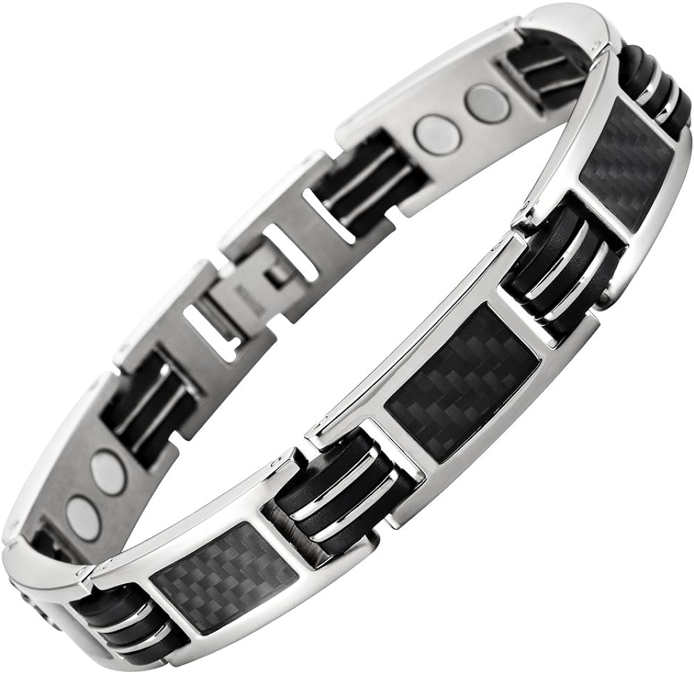 Willis Judd Mens Titanium Magnetic Bracelet With Link Adjusting Tool