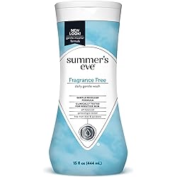 Summer’s Eve Fragrance Free Gentle Daily Feminine Wash, pH Balanced, 15 fl oz