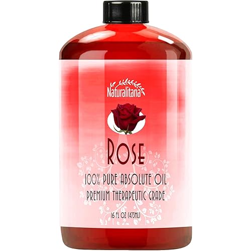 Best Rose Essential Oil 16oz Bulk Rose Oil Aromatherapy Rose Essential Oil for Diffuser, Soap, Bath Bombs, Candles, and More
