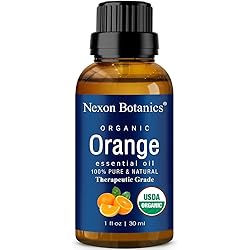 Organic Orange Essential Oil 30ml - Undiluted Natural Sweet Orange Essential Oils for Diffuser, Aromatherapy and Skin Care - Pure Cold Pressed Orange Oil Essential Citrus - Nexon Botanics