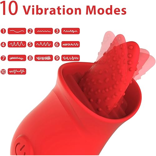 Tongue Licking Vibrator for Women with G Spot Rose Vibrator Adult Stimulator Sex Toy