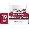 CeraVe Moisturizing Cream for Itch Relief | Anti Itch Cream with Pramoxine Hydrochloride | Relieves Itchy with Minor Skin Irritations, Sunburn Relief, Bug Bites | Fragrance Free | 19 Ounce