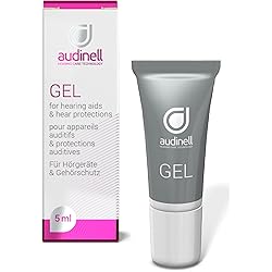 Audinell Ear Gel 5ml | For Itchy Ears, Dry Skin, Rash, Eczema, Dermatitis | Naturally Hydrates, Moisturizes, Lubricates Ear Canal | Aids Insertion of Hearing Devices, Earbuds, Earplugs, Earmold