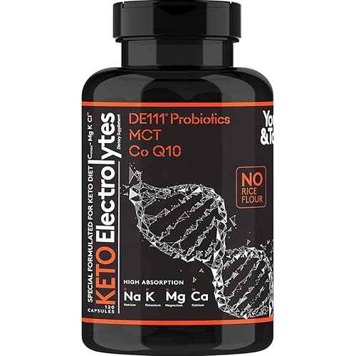 120 MCT Keto Electrolytes Pills | 150 mg Magnesium Probiotics Co Q 10 | Potassium Sodium Chloride Calcium Zinc & D3 Vitamin | Premium Grade Salt Supplement Designed for Low Carbs & Keto Diets