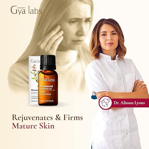 Gya Labs Rosewood Essential Oil 10ml - Woodsy, Floral & Comforting Scent