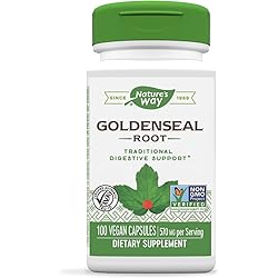 Nature’s Way Goldenseal Root, Traditional Digestive Support, Non-GMO Project Verified, 100 Capsules