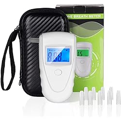 Keto Breath Breathalyzer, High Accuracy Ketone Meter Tracing Diet & Ketosis Status, Ketone Breath Analyzer with 10 Mouthpieces White