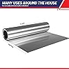 Ox Plastics Standard Premium Aluminum Foil | 12”x1000 Feet Long | Industrial Size and Strength | Commercial Grade & Length Foil Wrap for Food Service Industry and Home Use| Strong Silver Foil 1 Pack