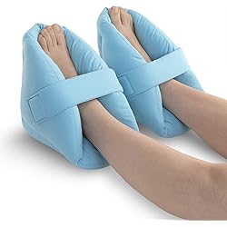 NYOrtho Heel Protector Cushion, 1 Pair - Quilted Foot Pillows for Pressure Sores, Bed Sores, Injuries - Heel Protectors for Standard Size or Bariatric Patients - Extra Gentle Velvet Fabric