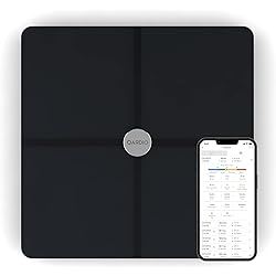 QardioBase X Smart WiFi Scale Body Composition 12 Fitness Indicators Analyzer. App-Enabled for iOS, Android, iPad, Apple Health. Athlete, Pregnancy and Multi-User Modes