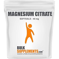BulkSupplements.com Magnesium Citrate Softgels - Magnesium Supplement for Women - Magnesium Supplement - Magnesium Citrate Capsules - Magnesium Pills - Mag Citrate 100 Count - 50 Servings