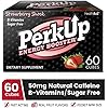 PerkUp Energy Booster Strawberry Shock, 60 - A Healthy Alternative to Energy Drinks. Natural Caffeine from Green Coffee Bean with Vitamins for Energy. No Sugar and no Crash