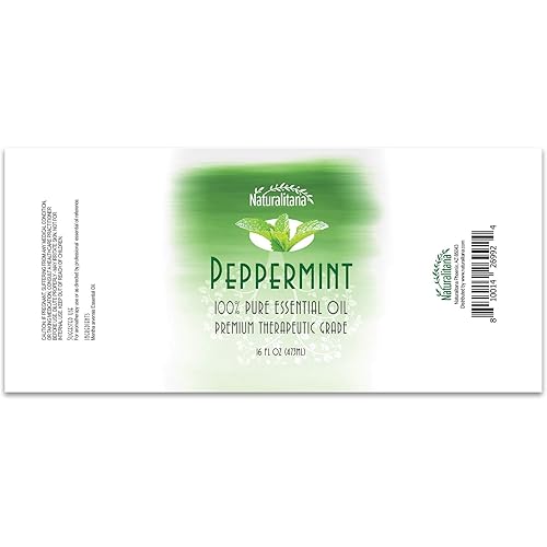 Best Peppermint Oil 16 Oz Bulk Aromatherapy Peppermint Essential Oil for Diffuser, Topical, Soap, Candle & Bath Bomb. Great Mentha Arvensis Mint Scent for Home & Office