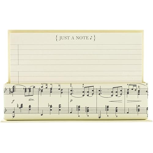 Graphique Flat Note Cards - Musical Stationery Cards with Matching Envelopes and Display Box - Blank Decorative Cards Make Perfect Gifts for Music Lovers - 50 Pack NT1155MB