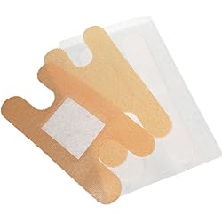 Adhesive Fabric Knuckle Bandages [Pack of 100] Sterile Heavy Woven Flexible Breathable Adhesive Bandages with Non-Stick Pad 3’’ x 1.5’’ 100