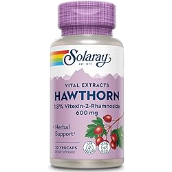 Solaray One Daily Hawthorn Extract Supplement, 600mg | 30 Count